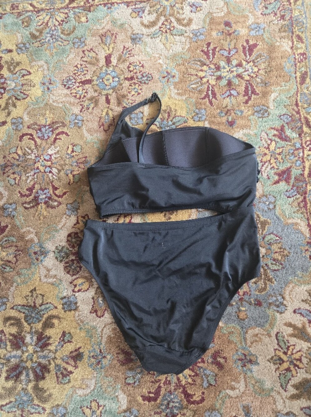 Cacique Black One-Shoulder Cutout One-Piece Swimsuit - Picture 9 of 10